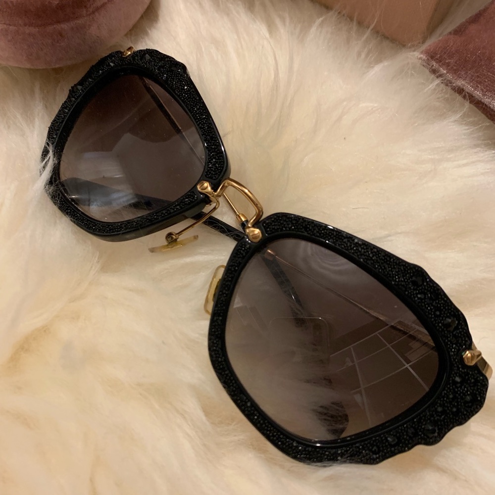 MIU MIU NOIR EYEWEAR WITH GLITTER